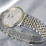 Tissot Desire White Dial Two Tone Mesh Bracelet Two Tone Steel Watch For Men - T52.2.481.31