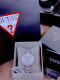 Guess Trend Diamonds Silver Dial Silver Steel Strap Watch for Women - GW0512L1