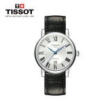 Tissot Carson Premium Automatic Lady White Dial Black Leather Strap Watch for Women - T122.207.16.033.00