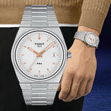 Tissot PRX Quartz Silver Dial Silver Steel Strap Watch for Men - T137.410.11.031.00