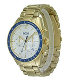 Hugo Boss Trophy White Dial Gold Steel Strap Watch for Men - 1513631