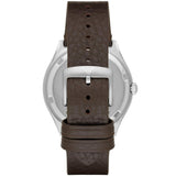 Emporio Armani Dress Quartz White Dial Brown Leather Strap Watch For Men - AR1999