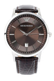 Emporio Armani Renato Classic Brown Dial Brown Leather Strap Watch For Men - AR2413