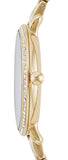 Fossil Rye Mother of Pearl White Dial Gold Steel Strap Watch for Women - ES3756