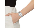 Fossil Jesse White Dial Silver Steel Strap Watch for Women - ES2362