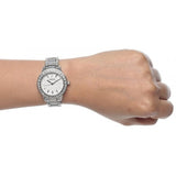 Fossil Jesse White Dial Silver Steel Strap Watch for Women - ES2362