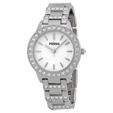 Fossil Jesse White Dial Silver Steel Strap Watch for Women - ES2362