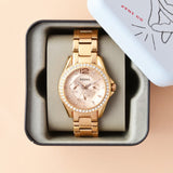 Fossil Riley Multifunction Rose Gold Dial Rose Gold Steel Strap Watch for Women - ES2811