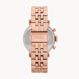 Fossil Boyfriend Chronograph Rose Gold Dial Rose Gold Steel Strap Watch for Women - ES3380