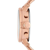 Fossil Boyfriend Chronograph Rose Gold Dial Rose Gold Steel Strap Watch for Women - ES3380