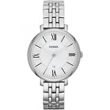 Fossil Jacqueline White Dial Silver Steel Strap Watch for Women - ES3433