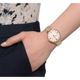 Fossil Jacqueline Rose Gold Dial Rose Gold Steel Strap Watch for Women - ES3435