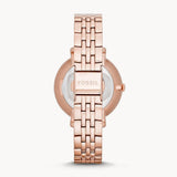 Fossil Jacqueline Rose Gold Dial Rose Gold Steel Strap Watch for Women - ES3435