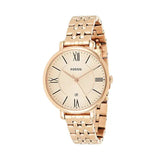 Fossil Jacqueline Rose Gold Dial Rose Gold Steel Strap Watch for Women - ES3435