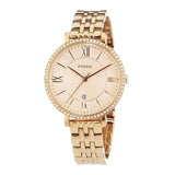 Fossil Jacqueline Rose Gold Dial Rose Gold Steel Strap Watch for Women - ES3632