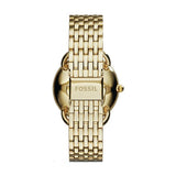 Fossil Tailor Gold Dial Gold Steel Strap Watch for Women - ES3714