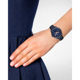 Fossil Tailor Blue Dial Blue Leather Strap Watch for Women - ES4092