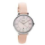 Fossil Jacqueline Blush Mother of Pearl Dial Pink Leather Strap Watch for Women - ES4151