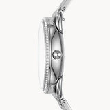 Fossil Tailor White Dial Silver Steel Strap Watch for Women - ES4262