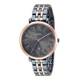 Fossil Jaqueline Grey Dial Two Tone Steel Strap Watch for Women - ES4321