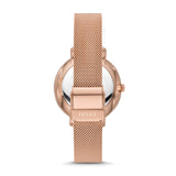 Fossil Jacqueline Quartz Rose Gold Dial Rose Gold Mesh Strap Watch for Women - ES4628