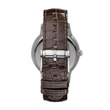 Emporio Armani Renato Classic Brown Dial Brown Leather Strap Watch For Men - AR2413