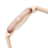 Emporio Armani Gianni T-Bar Quartz Rose Gold Dial Pink Leather Strap Watch For Women - AR11001