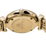 Emporio Armani Gianni T Bar Silver Dial Gold Stainless Steel Strap Watch For Women - AR1877