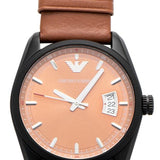 Emporio Armani Sportivo Analog Brown Dial Brown Leather Strap Watch For Men - AR6080