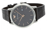 Emporio Armani Luigi Quartz Gray Dial Brown Leather Strap Watch For Men - AR1996