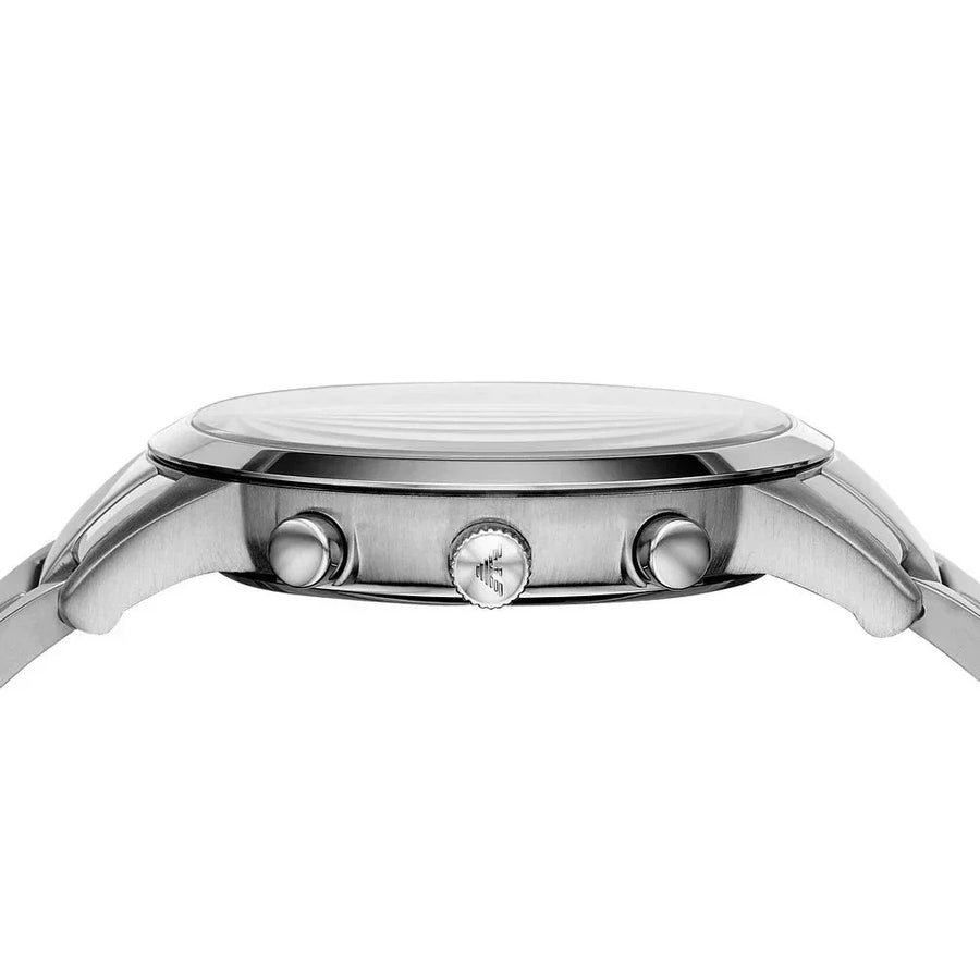 Emporio Armani Renato Chronograph Blue Dial Silver Steel Strap Watch For Men - AR11458