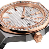 Audemars Piguet Royal Oak Quartz Diamonds White Dial Two Tone Steel Strap Watch for Women - 67651SR.ZZ.1261SR.01