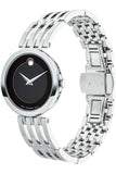 Movado Esperanza 28mm Black Dial Silver Steel Strap Watch For Women - 0607051