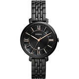 Fossil Jacqueline Black Dial Black Mesh Bracelet Watch for Women - ES3614