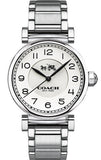 Coach Madison White Dial Silver Steel Strap Watch for Women - 14502394