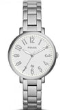 Fossil Jacqueline White Dial Silver Steel Strap Watch for Women - ES3969