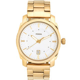 Fossil Machine Gold Dial Gold Steel Strap Watch for Men - FS5264