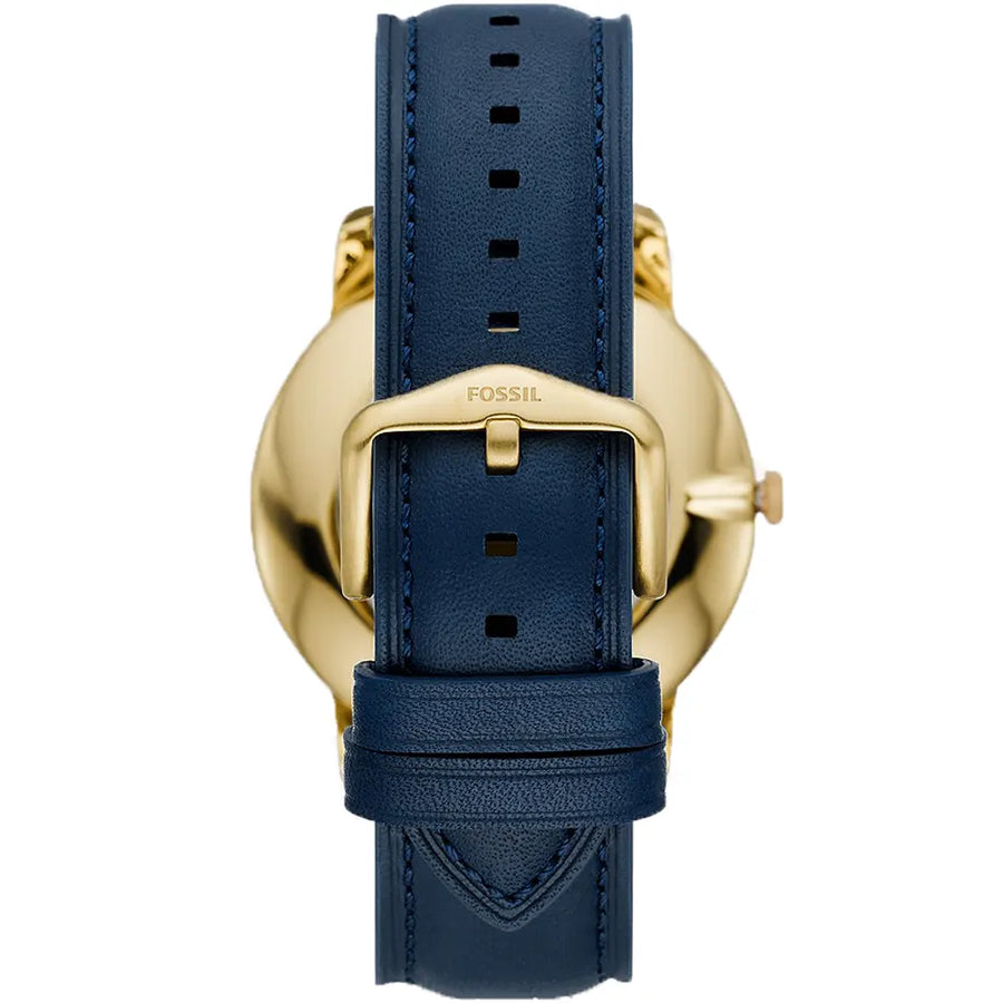 Fossil The Minimalist 3H Analog Blue Dial Blue Leather Strap Watch for Men - FS5789