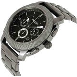 Fossil Machine Chronograph Black Dial Grey Steel Strap Watch for Men - FS4662