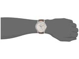 Fossil Minimalist Off White Dial Brown Leather Strap Watch for Men - FS5306