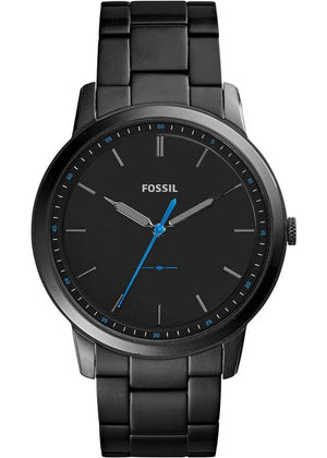 Fossil The Minimalist Black Dial Black Steel Strap Watch for Men - FS5308