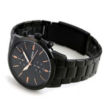 Fossil Townsman Chronograph Black Dial Black Steel Strap Watch for Men - FS5379