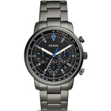 Fossil Goodwin Chrono Analog Black Dial Grey Steel Strap Watch for Men - FS5518