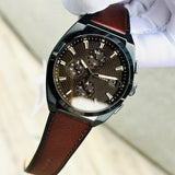 Fossil FS5798-2 brown leather watch
