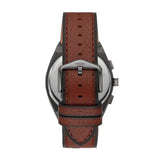 Fossil Retro Pilot Chronograph Brown Dial Brown Leather Strap Watch for Men - FS5833