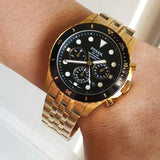Fossil FS5836r3 gold watch on wrist