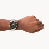 FS5864 stainless steel watch on wrist