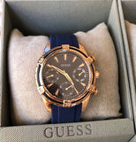 Guess Analog Quartz Blue Dial Blue Rubber Strap Watch For Women - W0562L3