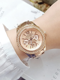 Fossil Stella Rose Gold Dial Rose Gold Steel Strap Watch for Women - ES3590