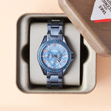 Fossil Riley Quartz Blue Dial Blue Steel Strap Watch for Women - ES4294